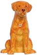 Ceramic Pottery Golden Lab Dog Bank Approx. 7.5"H