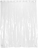 Carnation Home Fashions 72-Inch Wide by 84-Inch Long Vinyl Shower Curtain Liner, Super Clear