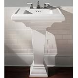 American Standard Town Square 24-Inch Pedestal Bathroom Sink with 4-Inch Faucet Spacing