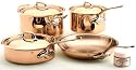 Mauviel Cuprinox Style 7-Piece Stainless-Steel-Lined Copper Cookware Set