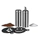 Stoha Design 001495 Cappuccino Set Edelstahl 4-teilig 2 Schablonen Kunststoff schwarz