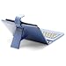 Fosmon Leather Case with USB Keyboard and Stylus for Zeepad 7.0 - Dark Blue