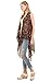 CCFW Sleeveless Animal Printed Hem Open Front Cardigan Multi Scarf Vest (Brown Leopard)