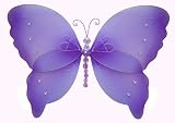 13 Dark Purple Crystal Butterfly nylon hanging ceiling wall baby nursery room wedding decor decoration