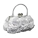 Coloriffics Handbags Satin Handbag with Rosettes