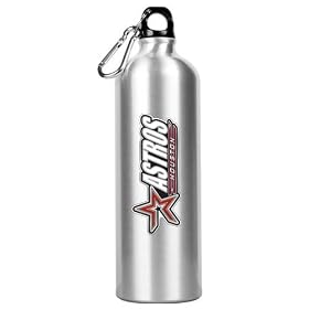 Click here to buy MLB Houston Astros 34oz Silver Aluminum Water Bottle.
