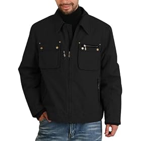 Cruzer Mens Insulated Zip Front Jacket in Black or Olive