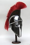 Corinthian helm Greek helmet with Red Crest