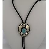 German Silver and Turquoise Bolo Tie
