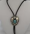 German Silver & Turquoise Bolo Tie