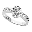 14K White Gold Diamond Filigree Ring - 0.04 Ct.