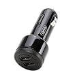 Powerjolt Dual Universal 2 USB Blk Car Charger