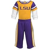 Nike LSU Tigers Newborn Gold-Purple Creeper & Fleece Sweatpants 2-Piece Gift Set