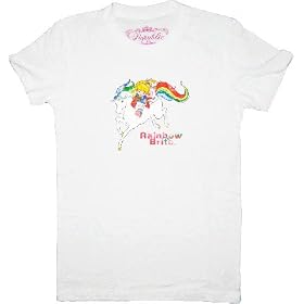 Rainbow Brite with Horse Starlite and Twink White Tee T-Shirt