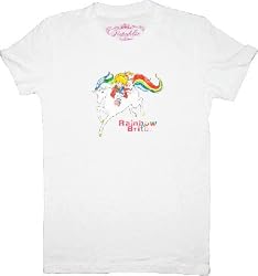 Rainbow Brite with Horse Starlite and Twink White Tee T-Shirt