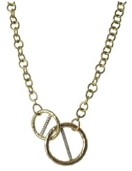 Kelly Wearstler Regent 18k Gold Finish Clear Faceted Crystal Necklace, 36"