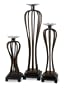 Set of 3 Chic Tall Carolyn Kinder Abstract Stretched Candleholders