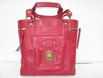 AUTHENTIC Coach Legacy Raspberry Large Leather Tote Handbag