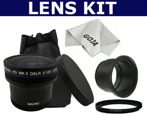 0.18X Professional High Definition Fisheye Lens + Tube Adapter For Canon G10
