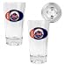 New York Mets Oval Logo 2 Piece Pint Ale Glass Set with Baseball Bottom