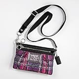 NEW AUTHENTIC COACH POPPY TARTAN SWINGPACK MESSENGER BAG 43287 (Multi Pink)
