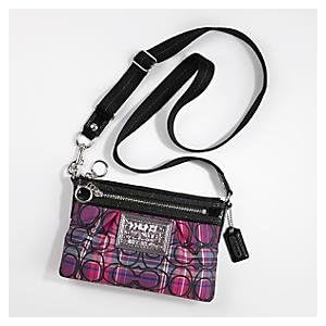 NEW AUTHENTIC COACH POPPY TARTAN SWINGPACK MESSENGER BAG 43287 (Multi Pink)