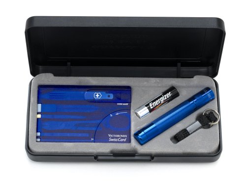 Mini Maglite K3A1122T Solitaire & Swiss Card Set Blue