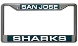 San Jose Sharks Laser Etched Chrome License Plate Frame