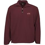 Antigua Mississippi State Bulldogs Maroon Glacier 1/4 Zip Fleece Pullover