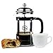 French Press Coffee & Tea Maker Best Coffee Press Pot with Stainless Steel Plunger & Heat Resistant Borosilicate Glass Perfect for Hot and Cold Brew 8 Cup-34 oz 1l