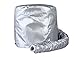 Homegifts Safety Portable Salon Barber Hair Dryer Soft Hood Bonnet Attachment for Any Hair Dryer Haircare Hairdressing-Silver