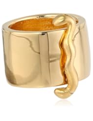 Roman Luxe Gold-Tone Tailored Pinky Ring, Size 4