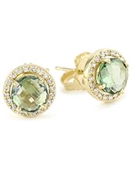 Kalan by Suzanne Kalan Round Green Envy Topaz Earrings
