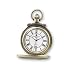 Charles Hubert Antique Gold Finish Steam Engine Pocket Watch