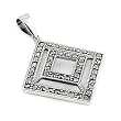 Marcasite Double Square Pendant