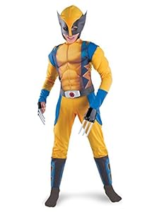 Marvel Comics Boys Wolverine Muscle Costume with Mask Small 4-6