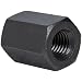 Carbon Steel Coupling Nut, Black Oxide Finish, 1/2"-13 Threads, Made in US (Pack of 5)