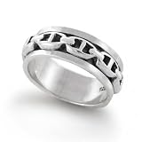 Bling Jewelry Sterling Silver Gothic Marina Rotating Men