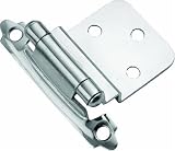 Hickory Hardware P143-26 3/8-Inch Offset Surface Self-Closing Hinge, Polished Chrome