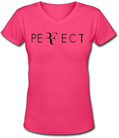 SumShirt Roger Federer A0294 Cotton Azalea Womens V-Neck T-Shirt Short Sleeve