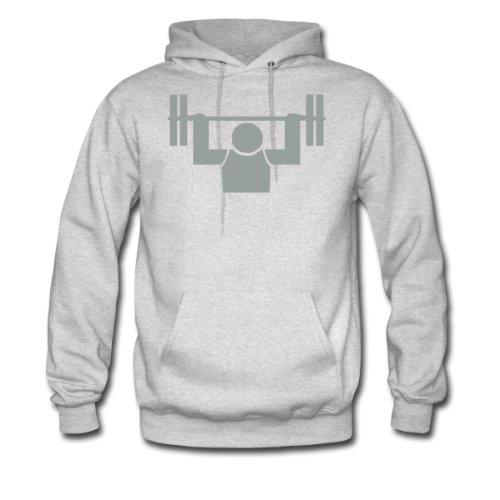 Spreadshirt, Men's Hooded Sweatshirt, ash , M