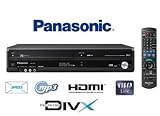 Panasonic DMR-EZ48 Multi Region DVD Player with VHS Video Recorder Combi in Black with Freeview - Transfer DVD to Video or Video to DVD - with 1080 Upscale to HD Quality via HDMI- Plus USB - MP3 - DIVX - JPEG - VCD - Playback SD Card Slot PLUS FREE HDMI CABLE with every purchase
