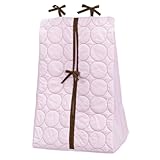 Bacati - Quilted Circles Pink/Chocolate Diaper stacker
