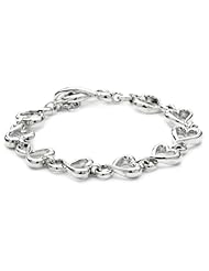 Zina Sterling Silver Contemporary Collection Fluid Heart Bracelet