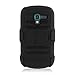 Samsung Galaxy Exhibit T599 Black Hybrid Armor Kickstand Cover Belt Clip Holster Case + Screen Protector From [Accessory Arena]