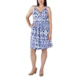 Women's Plus-Size Merona® Blue/White Sleeveless Sun Dress