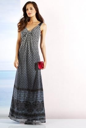 Per Una V-Neck Tile & Paisley Print Maxi Dress