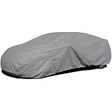 Budge Rain Barrier Car Cover Fits Sedans up to 200 inches, Waterproof RB-3 - (Polypropylene with Waterproof Film, Gray)
