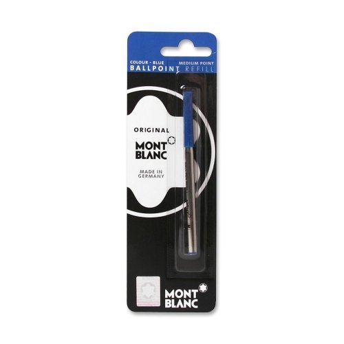 Ballpoint Pen Refills, Medium Point, Black/Blue Ink Color: Blue