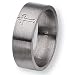 Flat Brushed Titanium Ring with Cross Design (8.0 mm) With Wood Box - Sizes 8-12